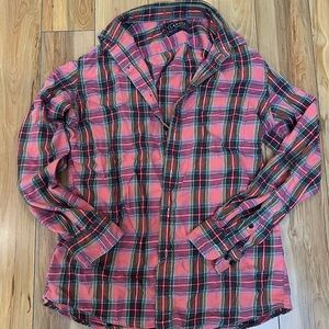 Plaid Button-Up Shirt